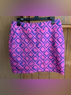Sporto Pink and Purple Geometric Mini Skort